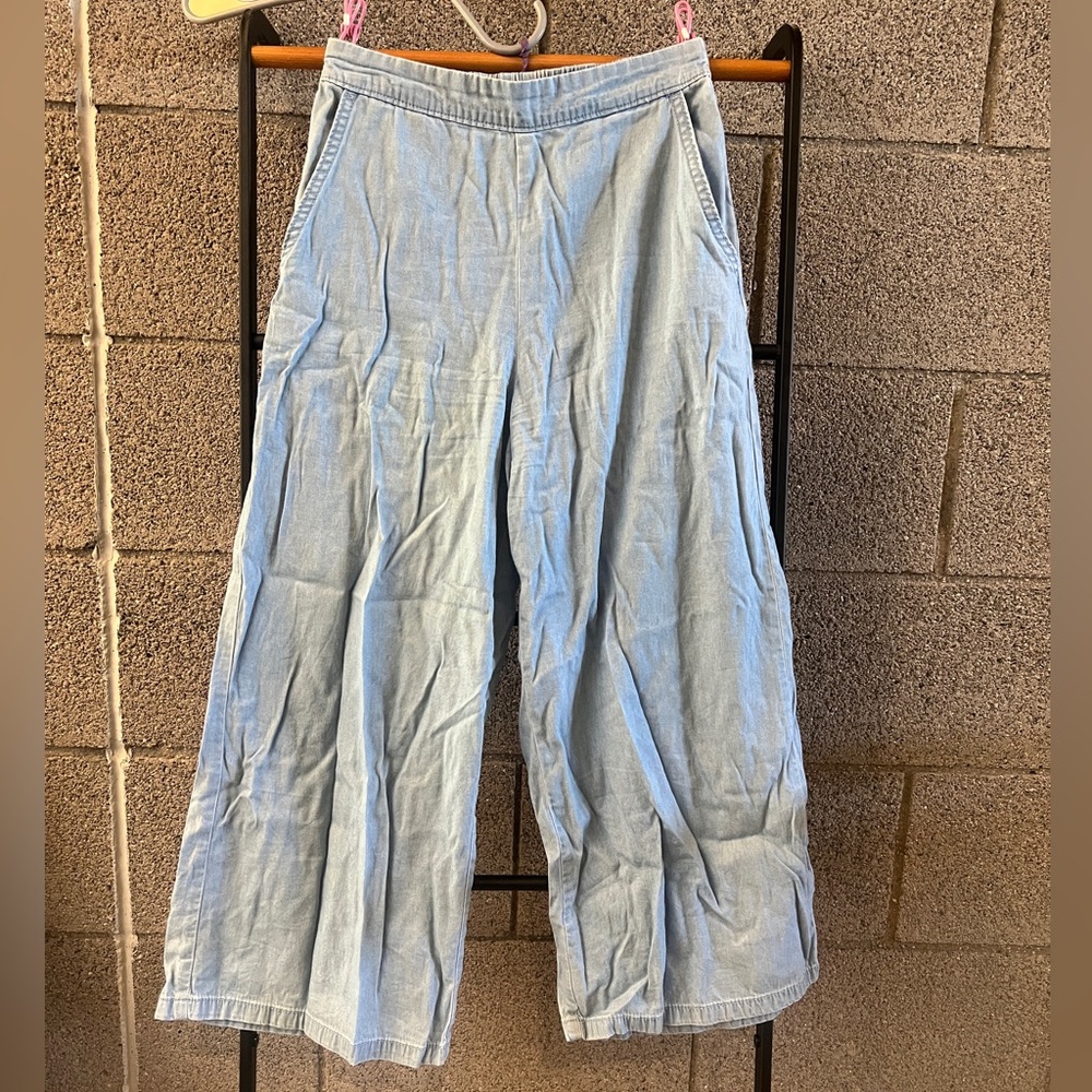 Boho Light Blue Wide Leg Pants